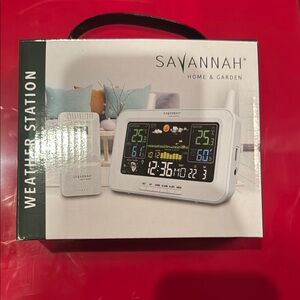 Savannah Home & Garden Digital Weather Station - White